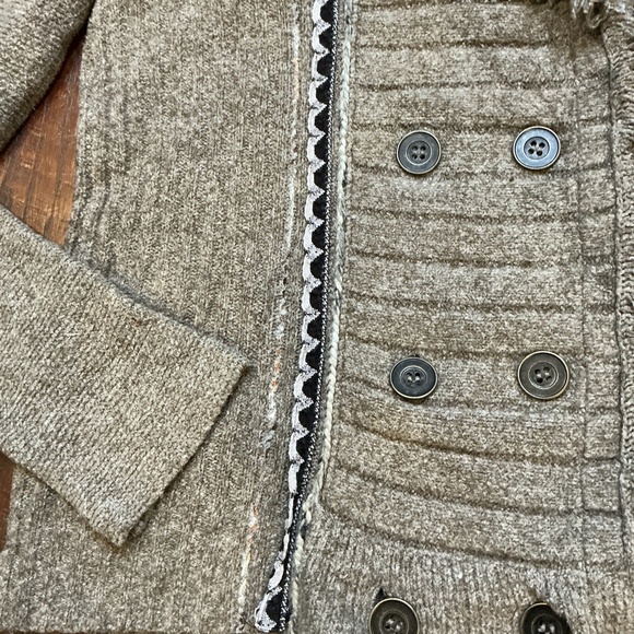 Free People Cuddle Bear Admiral Cardigan Sweater Women’s Size Small in Taupe - Picture 7 of 13